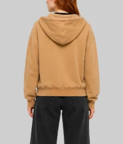 Sadie Sink Camel Brown Hoodie-Back