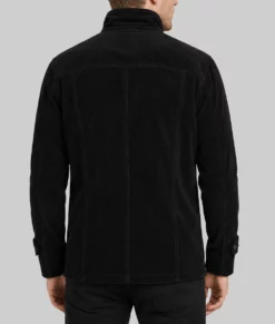 Slow Horses Jack Lowden Black Corduroy Jacket-Back