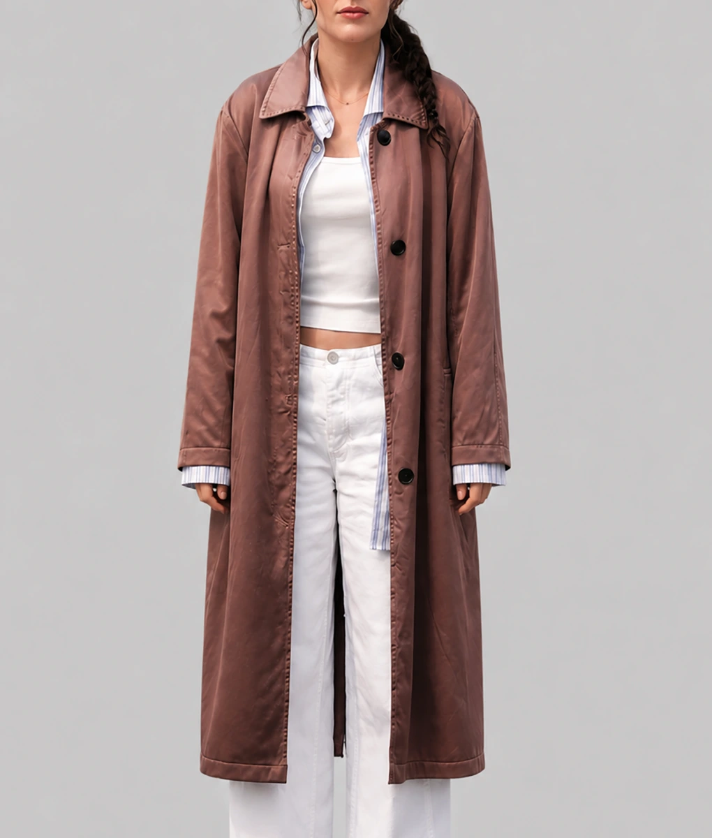 Sterling Point Ella Rubin Brown Coat-Front