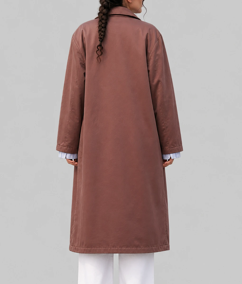 Sterling Point Ella Rubin Brown Coat-Back
