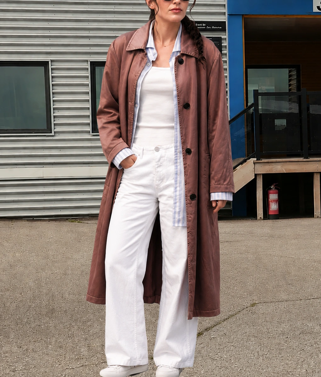 Sterling Point Ella Rubin Brown Coat-Front