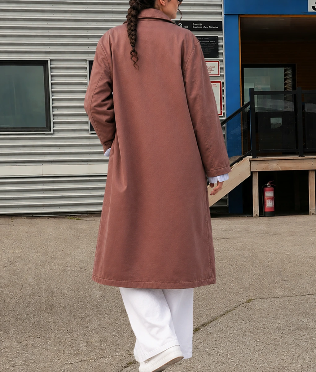 Sterling Point Ella Rubin Brown Coat-Back