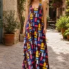 The Devil Wears Prada 2 Anne Hathaway Color Block Long Dress-Front
