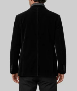 The Whisper Man Adam Scott Black Corduroy Blazer-Back