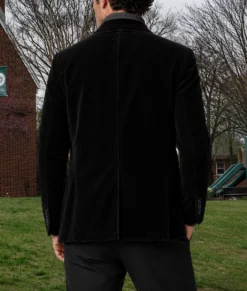 The Whisper Man Adam Scott Black Corduroy Blazer-Back