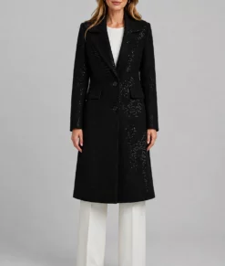 The Young And The Restless 2026 Melody Thomas Scott Black Sequin Coat-Front