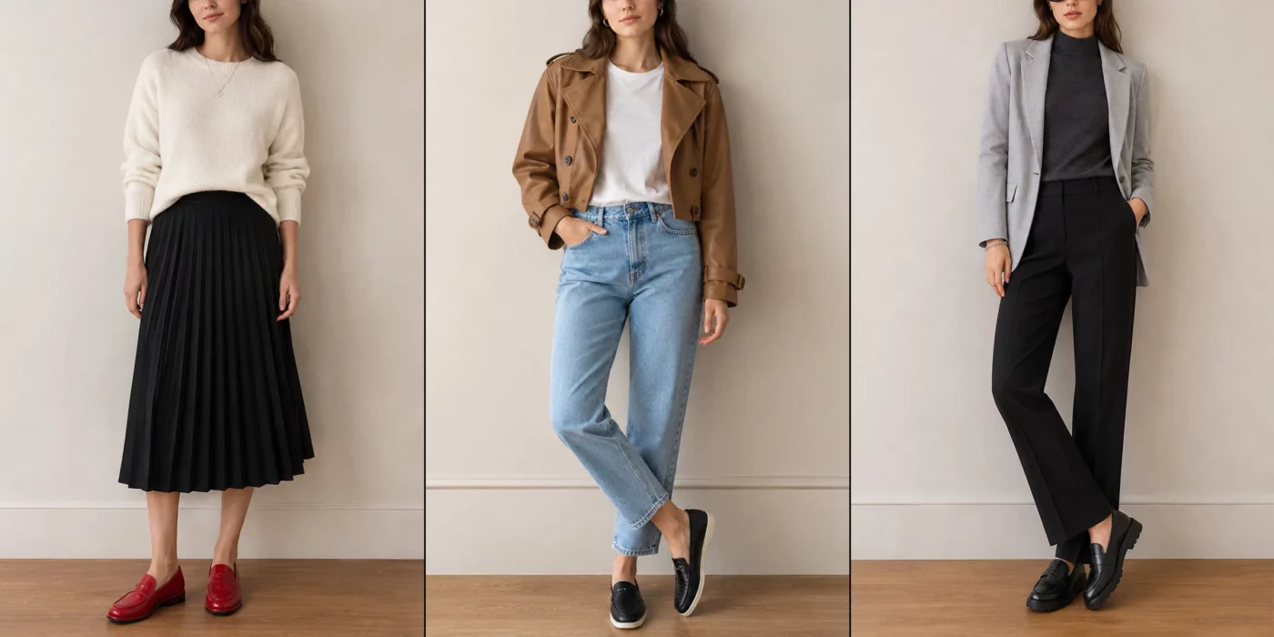 how to style leather loafers