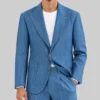 Alexander Zverev Blue Denim Blazer-Front
