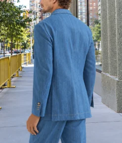 Alexander Zverev Blue Denim Blazer-Back