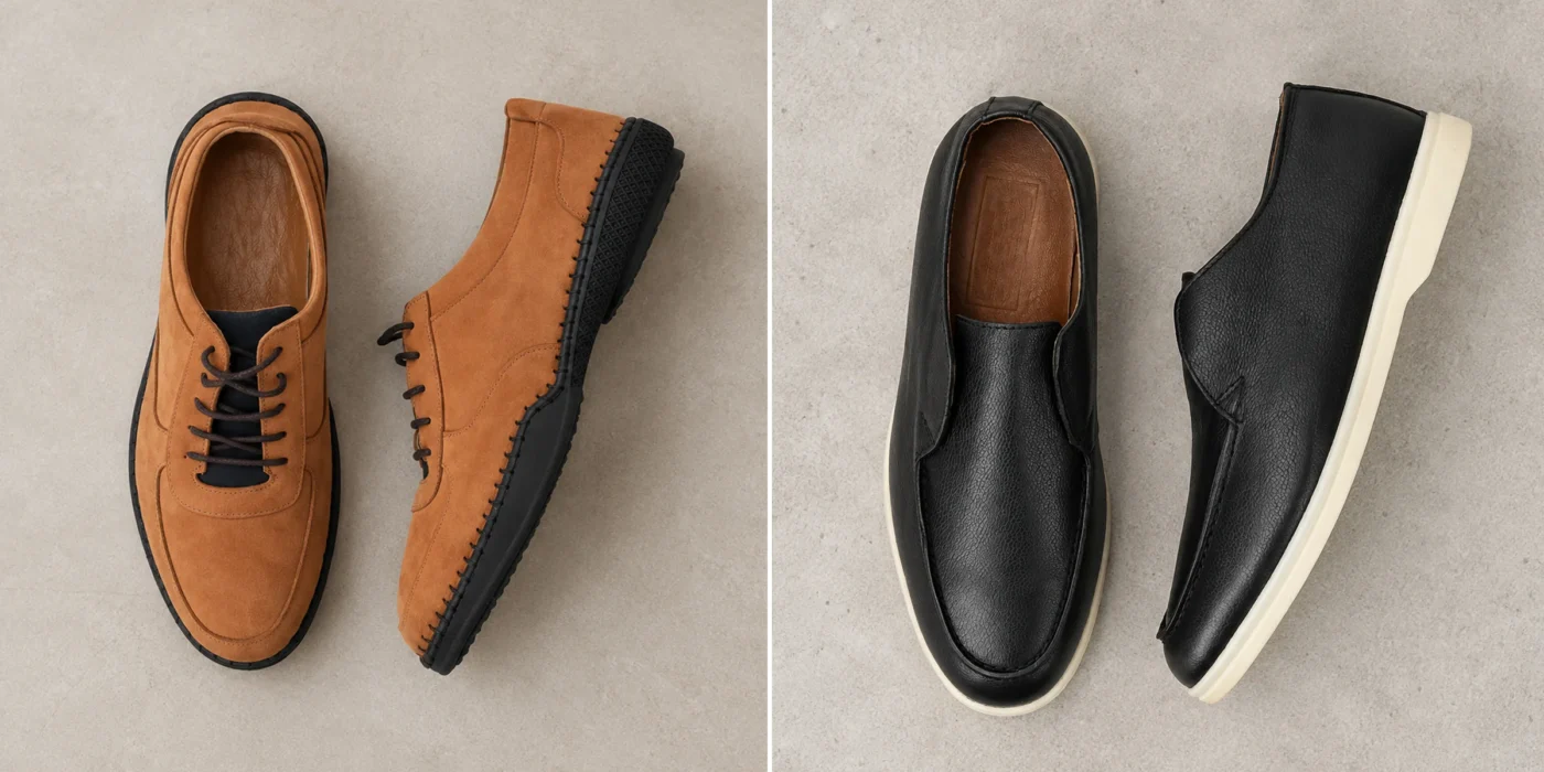 suede shoes vs leather shoes