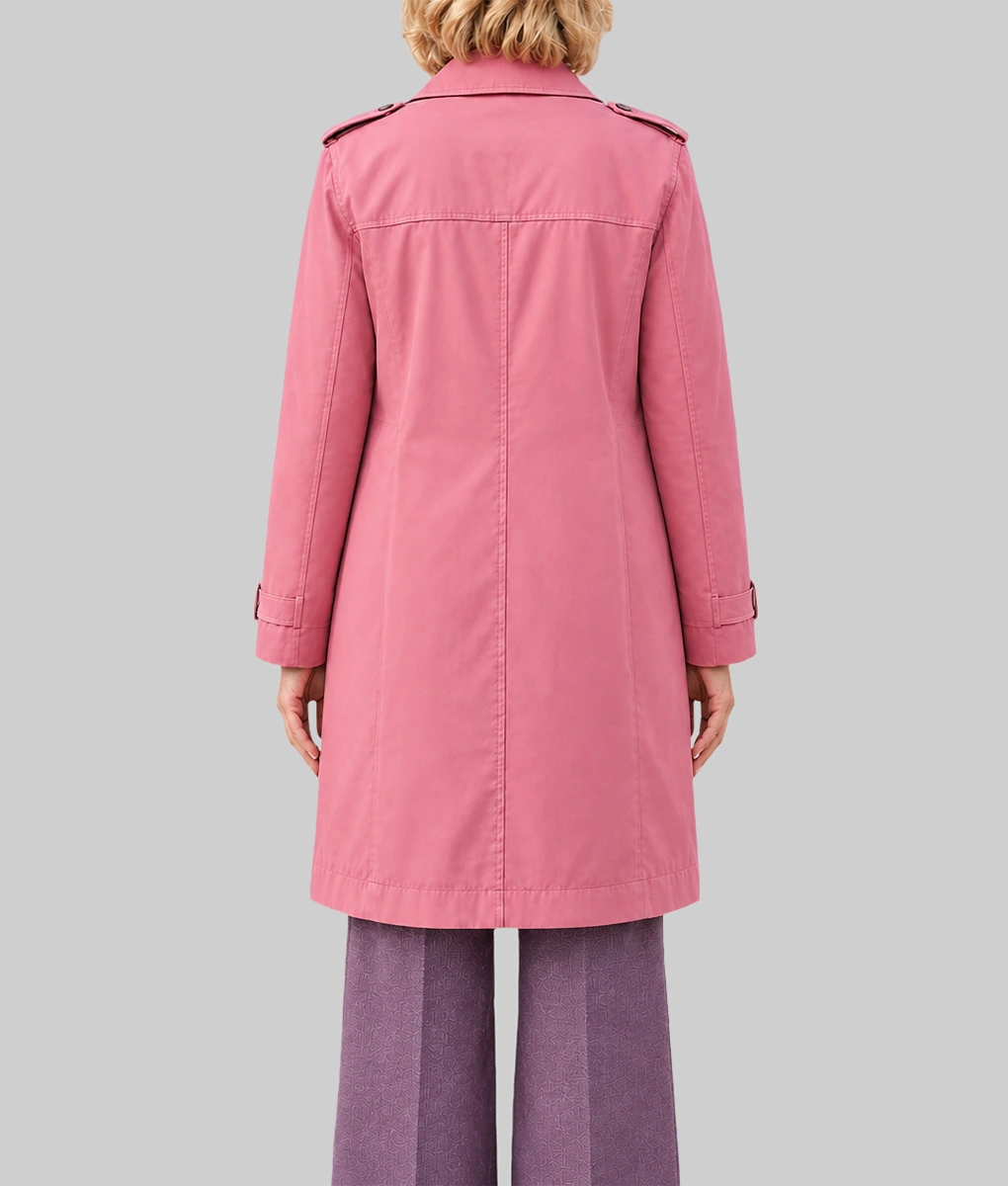 Harry Potter 2026 Bel Powley Pink Cotton Coat-Back