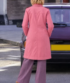 Harry Potter 2026 Bel Powley Pink Cotton Coat-Back