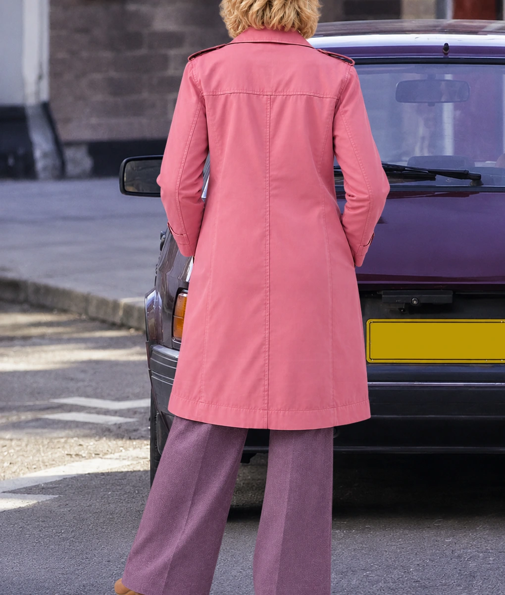 Harry Potter 2026 Bel Powley Pink Cotton Coat-Back