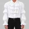 Jerry Seinfeld White Ruffled Shirt-Front