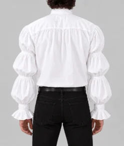 Jerry Seinfeld White Ruffled Shirt-Back