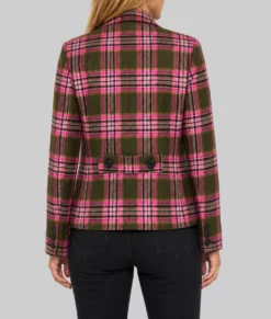 Leanne S02 Kristen Johnston Plaid Blazer-Back