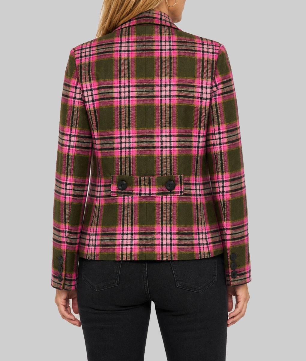 Leanne S02 Kristen Johnston Plaid Blazer-Back