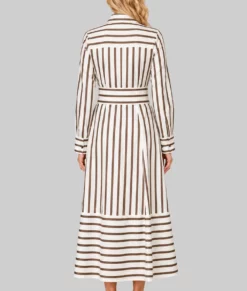 Leanne S02 Leanne Morgan Striped Dress-Back