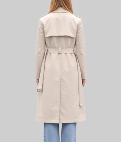Marfil Ester Expósito Beige Trench Coat-Back