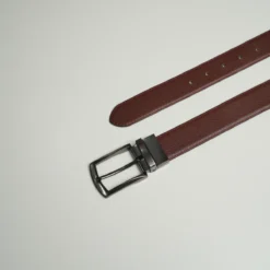 Mens Classic Plain Brown & Black Leather Belt