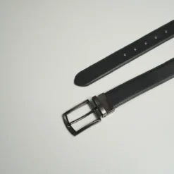 Mens Classic Plain Brown & Black Leather Belt
