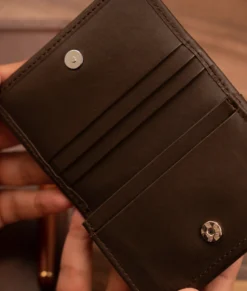 Men’s New Modern Dark Brown Leather Wallet