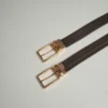 Mens New Style Plain Brown Leather Belt