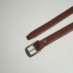 Mens Simple Brown Leather Belt