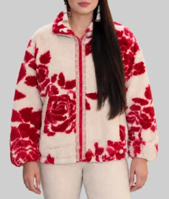 North Of North Anna Lambe Floral Sherpa Jacket-Front