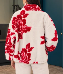 North Of North Anna Lambe Floral Sherpa Jacket-Back
