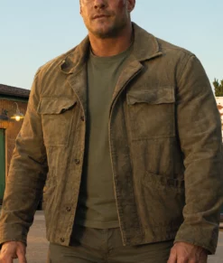 Reacher S04 Alan Ritchson Brown Corduroy Jacket-Front