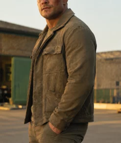 Reacher S04 Alan Ritchson Brown Corduroy Jacket-Side