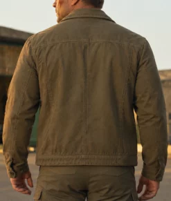 Reacher S04 Alan Ritchson Brown Corduroy Jacket-Back