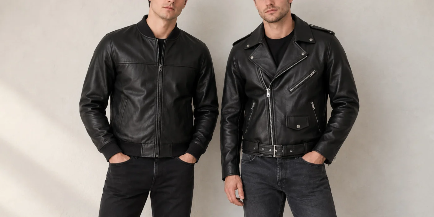 celebrities wearing leather jackets