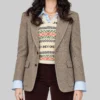 The Gentlemen S02 Kaya Scodelario Brown Blazer-Front