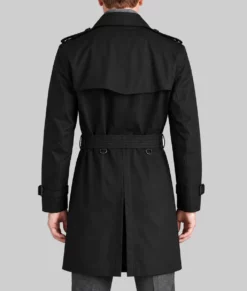 The Runner Damian Lewis Black Trench Coat-Back