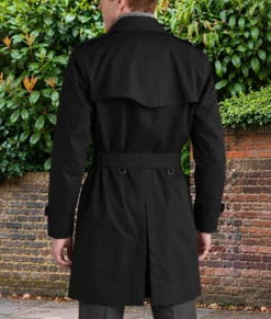 The Runner Damian Lewis Black Trench Coat-Back