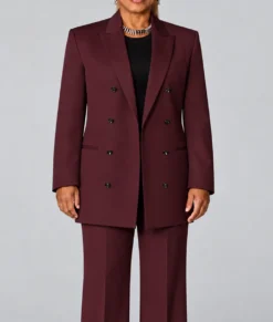 The Voice S30 Queen Latifah Oversized Burgundy Suit-Front