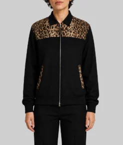 The Wrong Girls Alia Shawkat Leopard Print Jacket-Front