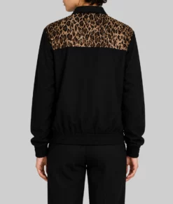 The Wrong Girls Alia Shawkat Leopard Print Jacket-Back