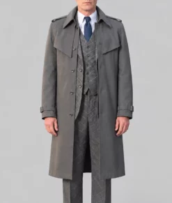 Vision Paul Bettany Grey Trench Coat-Front