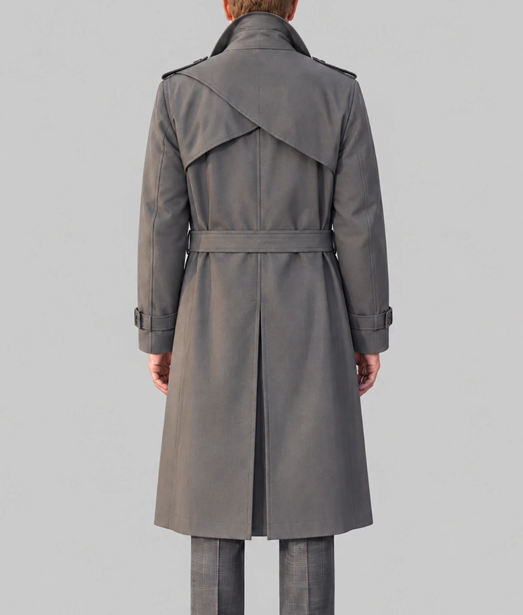Vision Paul Bettany Grey Trench Coat-Back