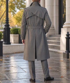 Vision Paul Bettany Grey Trench Coat-Back