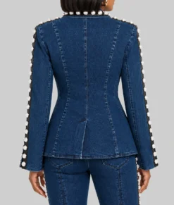 Why Did I Get Married Again Taraji P. Henson Embellished Denim Jacket-Back