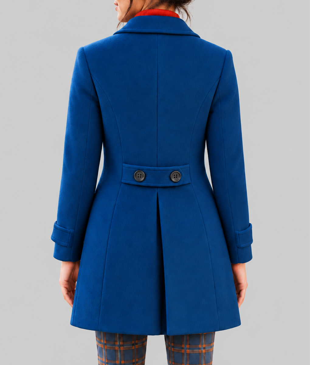 Wildwood Prue Mckeel Blue Wool Coat-Back