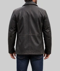 Yaga Noah Reid Dark Brown Leather Jacket-Back