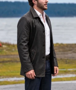 Yaga Noah Reid Dark Brown Leather Jacket-Side