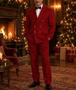 Christmas at the Kringles Thomas Lennon Red Suit-Front