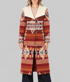 Guarding Stars Leighton Meester Hooded Coat-Front