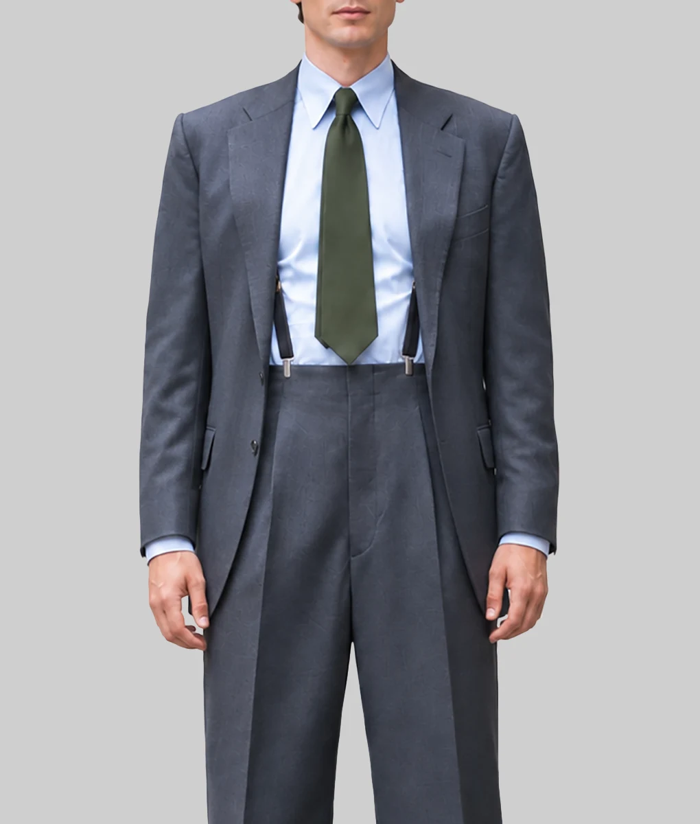 Mens Classic Grey 2 Piece Suit-Front
